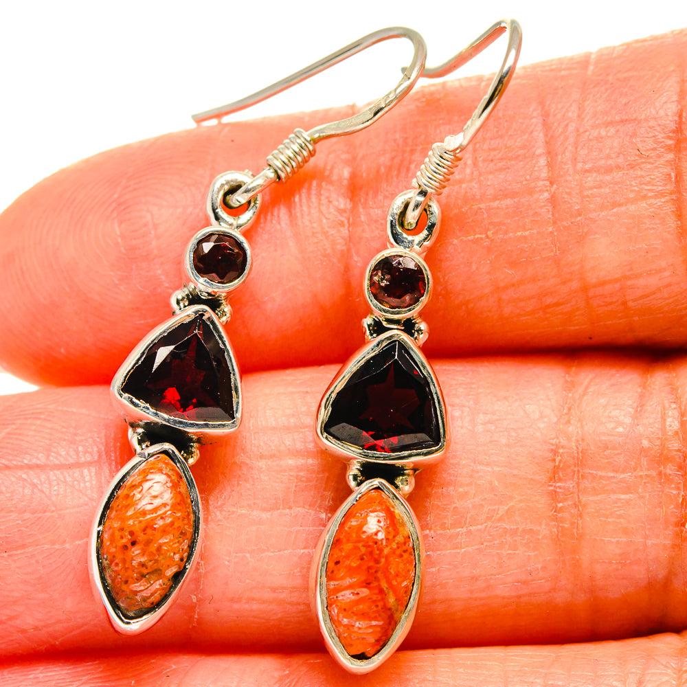 Sponge Coral Earrings handcrafted by Ana Silver Co - EARR425665