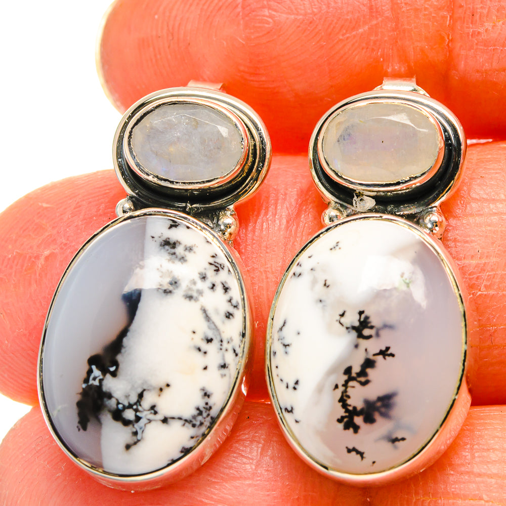 Dendritic Opal Earrings handcrafted by Ana Silver Co - EARR425669