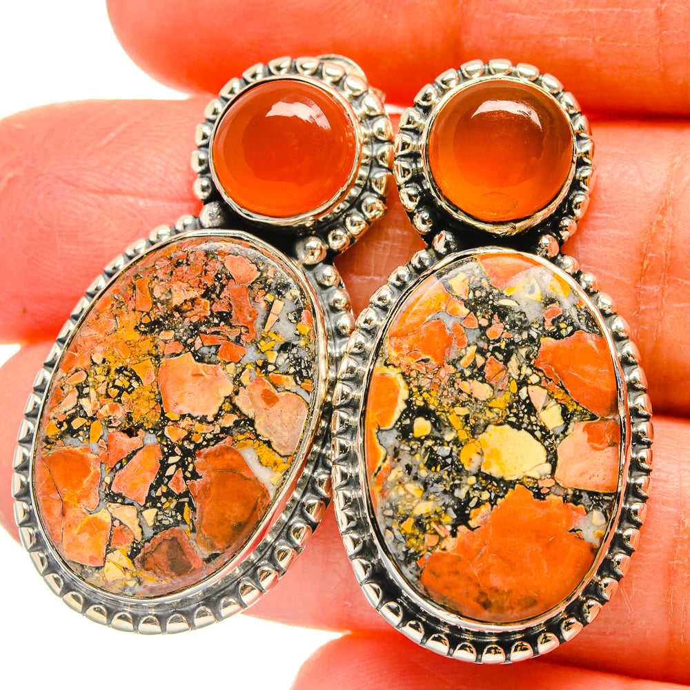 Brecciated Mookaite Earrings handcrafted by Ana Silver Co - EARR425671