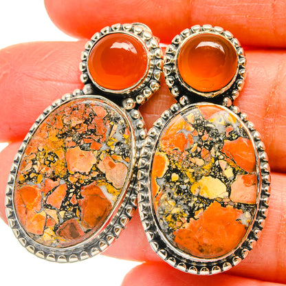 Brecciated Mookaite Earrings handcrafted by Ana Silver Co - EARR425671