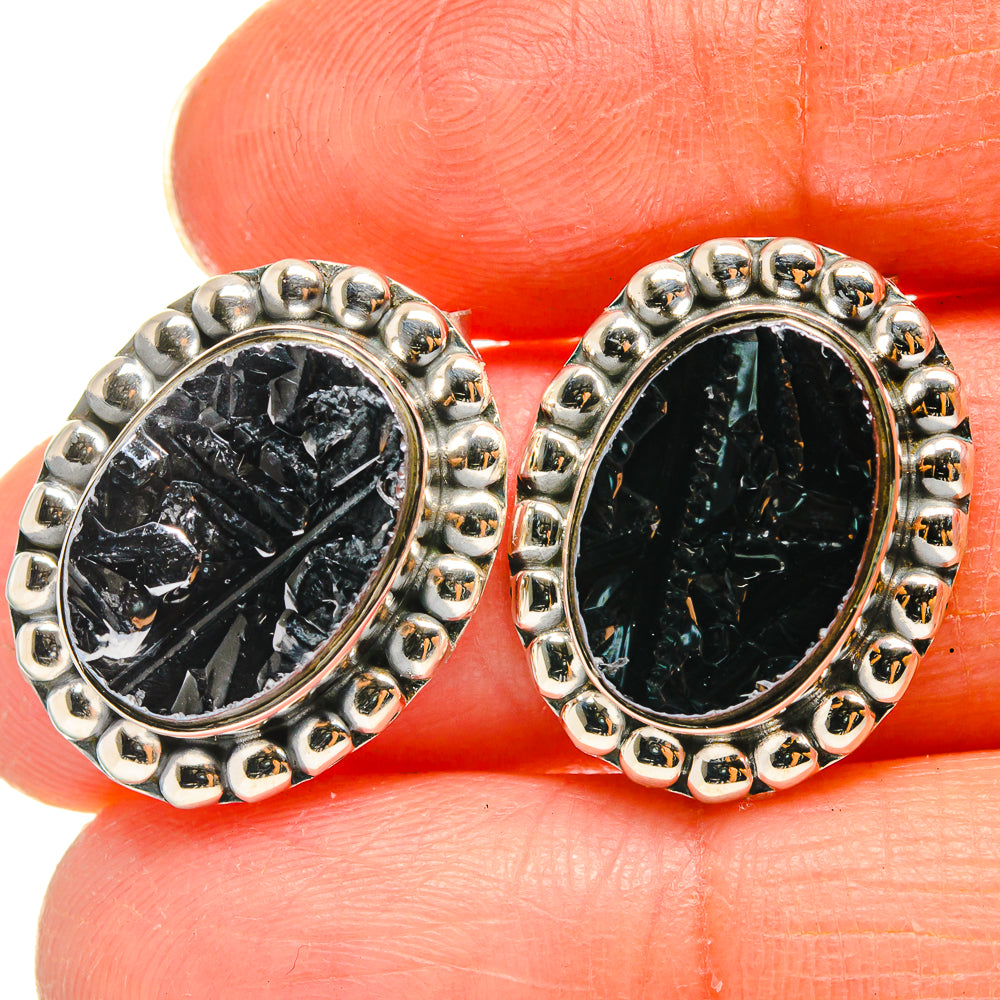 Shungite Earrings handcrafted by Ana Silver Co - EARR425672