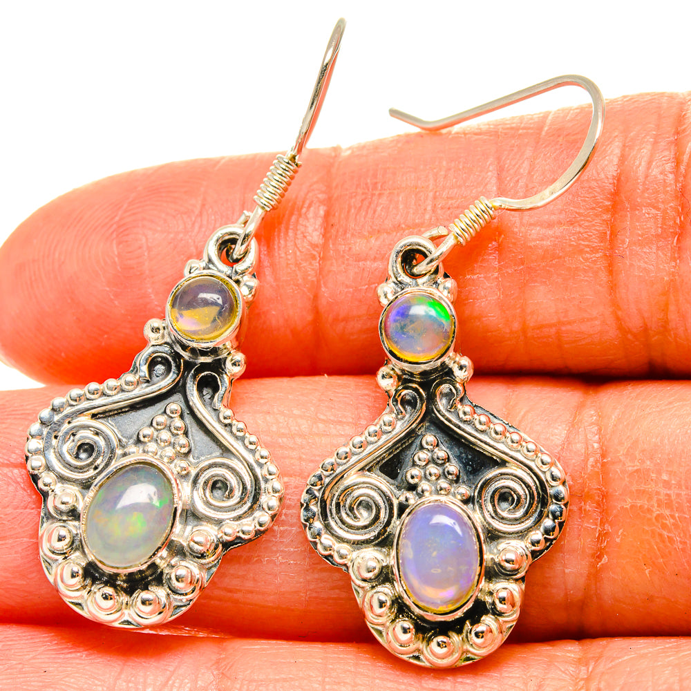 Ethiopian Opal Earrings handcrafted by Ana Silver Co - EARR425673