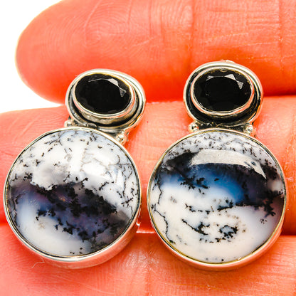 Dendritic Opal Earrings handcrafted by Ana Silver Co - EARR425674