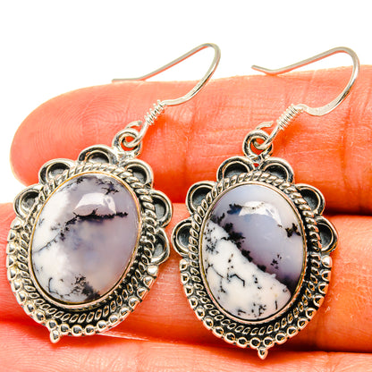 Dendritic Opal Earrings handcrafted by Ana Silver Co - EARR425676