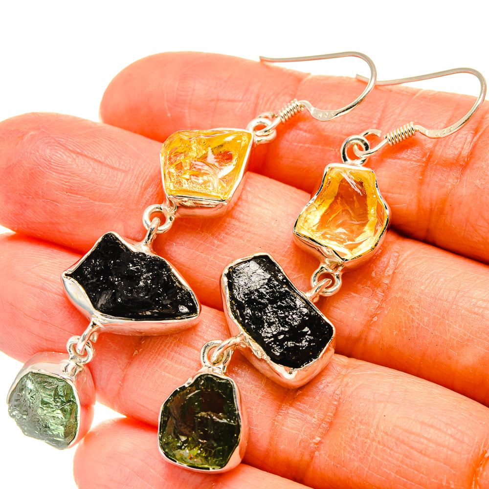 Tektite Earrings handcrafted by Ana Silver Co - EARR425683
