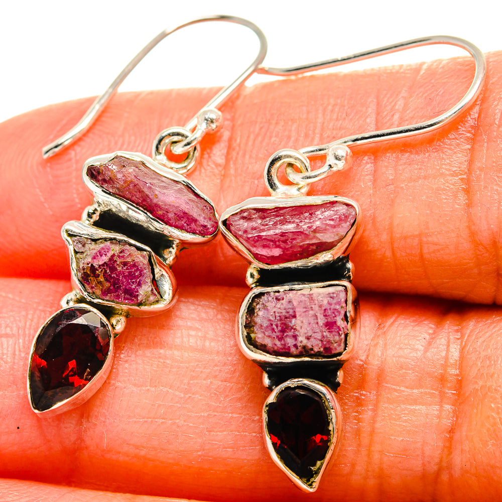 Pink Tourmaline Earrings handcrafted by Ana Silver Co - EARR425689