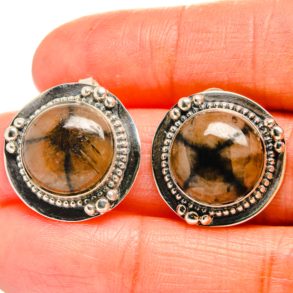 Chiastolite Earrings handcrafted by Ana Silver Co - EARR425691