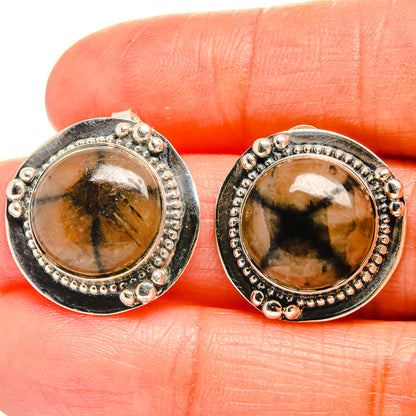 Chiastolite Earrings handcrafted by Ana Silver Co - EARR425691