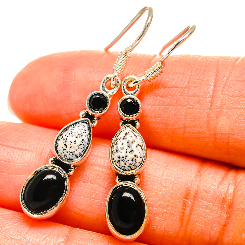 Black Onyx Earrings handcrafted by Ana Silver Co - EARR425692