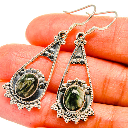 Seraphinite Earrings handcrafted by Ana Silver Co - EARR425696