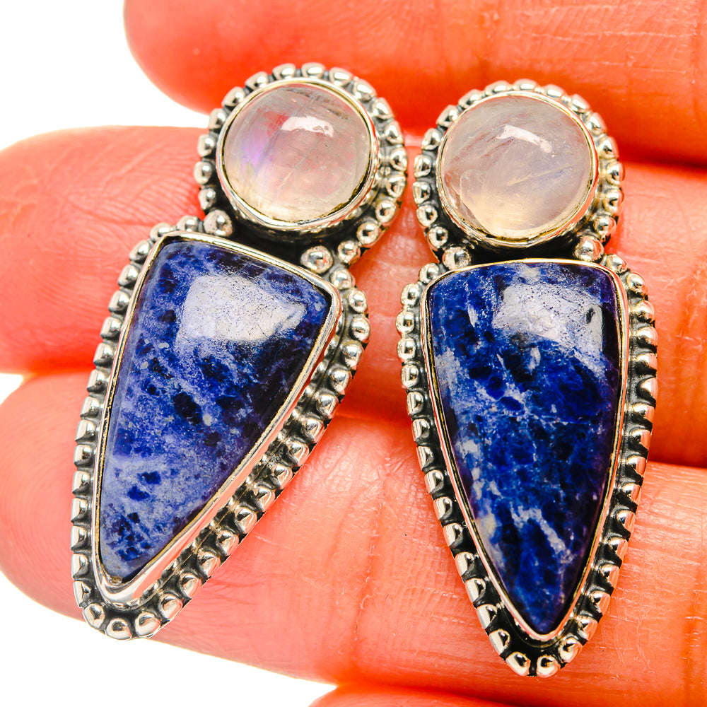 Sodalite Earrings handcrafted by Ana Silver Co - EARR425706