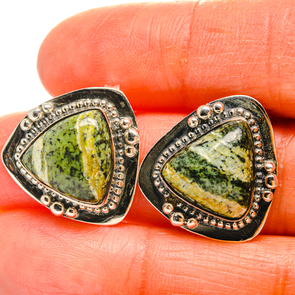 Lizard Jasper Earrings handcrafted by Ana Silver Co - EARR425709