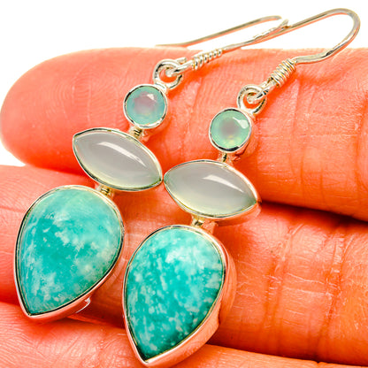 Amazonite Earrings handcrafted by Ana Silver Co - EARR425713