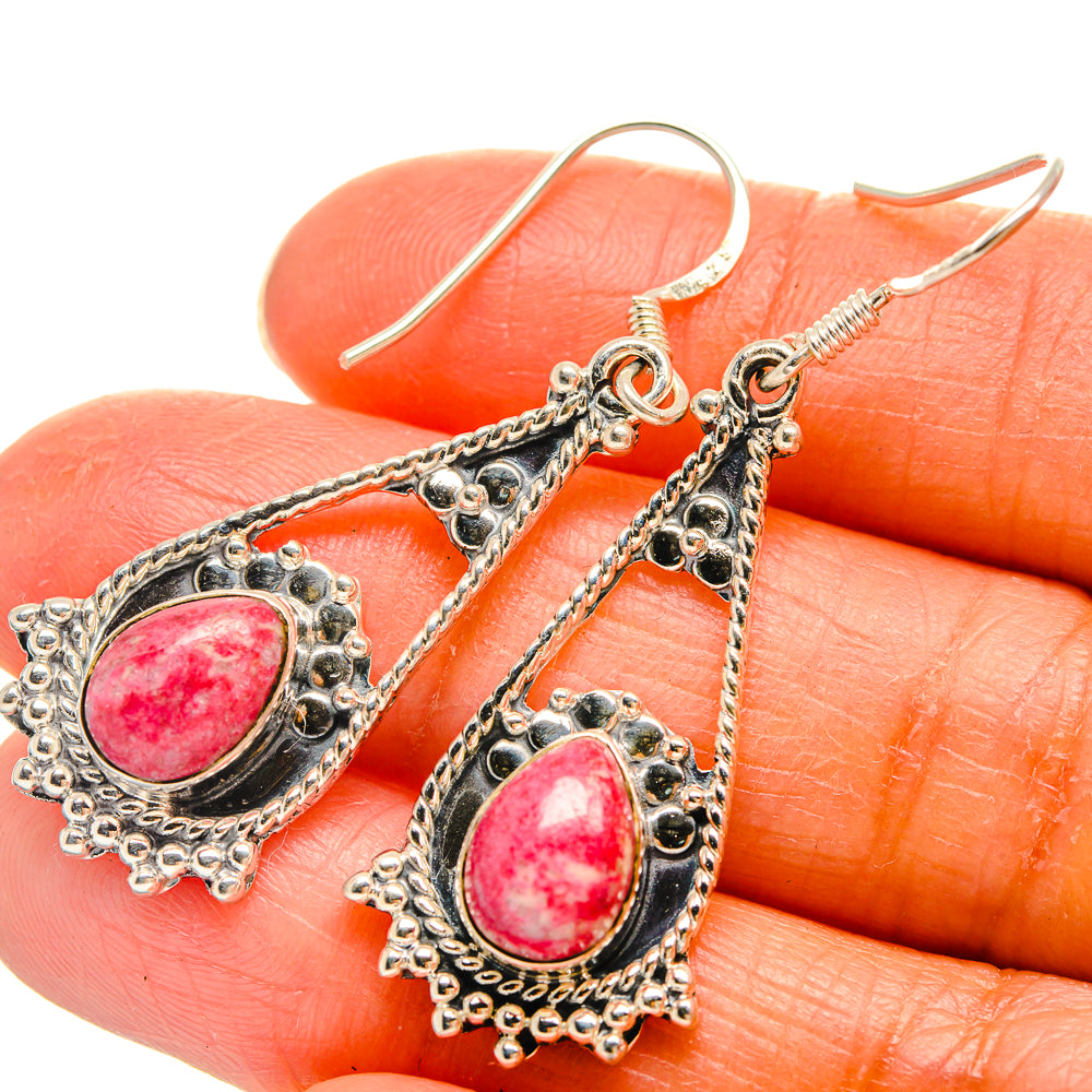 Thulite Earrings handcrafted by Ana Silver Co - EARR425715