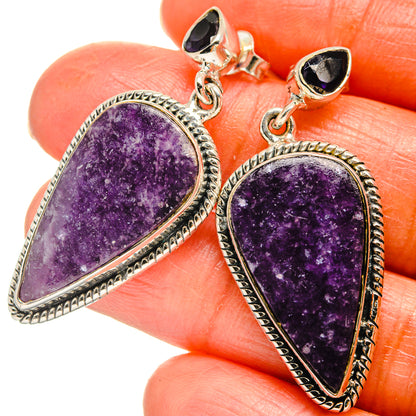 Lepidolite Earrings handcrafted by Ana Silver Co - EARR425724