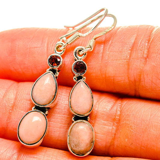 Pink Opal Earrings handcrafted by Ana Silver Co - EARR425725