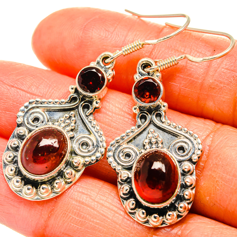 Garnet Earrings handcrafted by Ana Silver Co - EARR425727