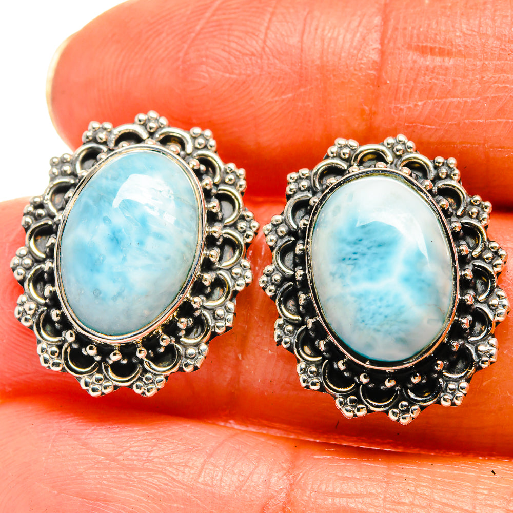 Larimar Earrings handcrafted by Ana Silver Co - EARR425732