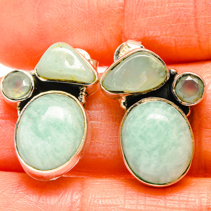 Amazonite Earrings handcrafted by Ana Silver Co - EARR425737