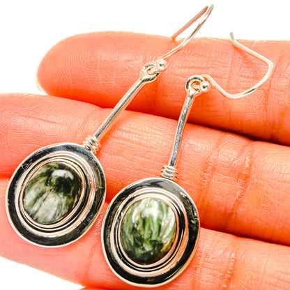 Seraphinite Earrings handcrafted by Ana Silver Co - EARR425758