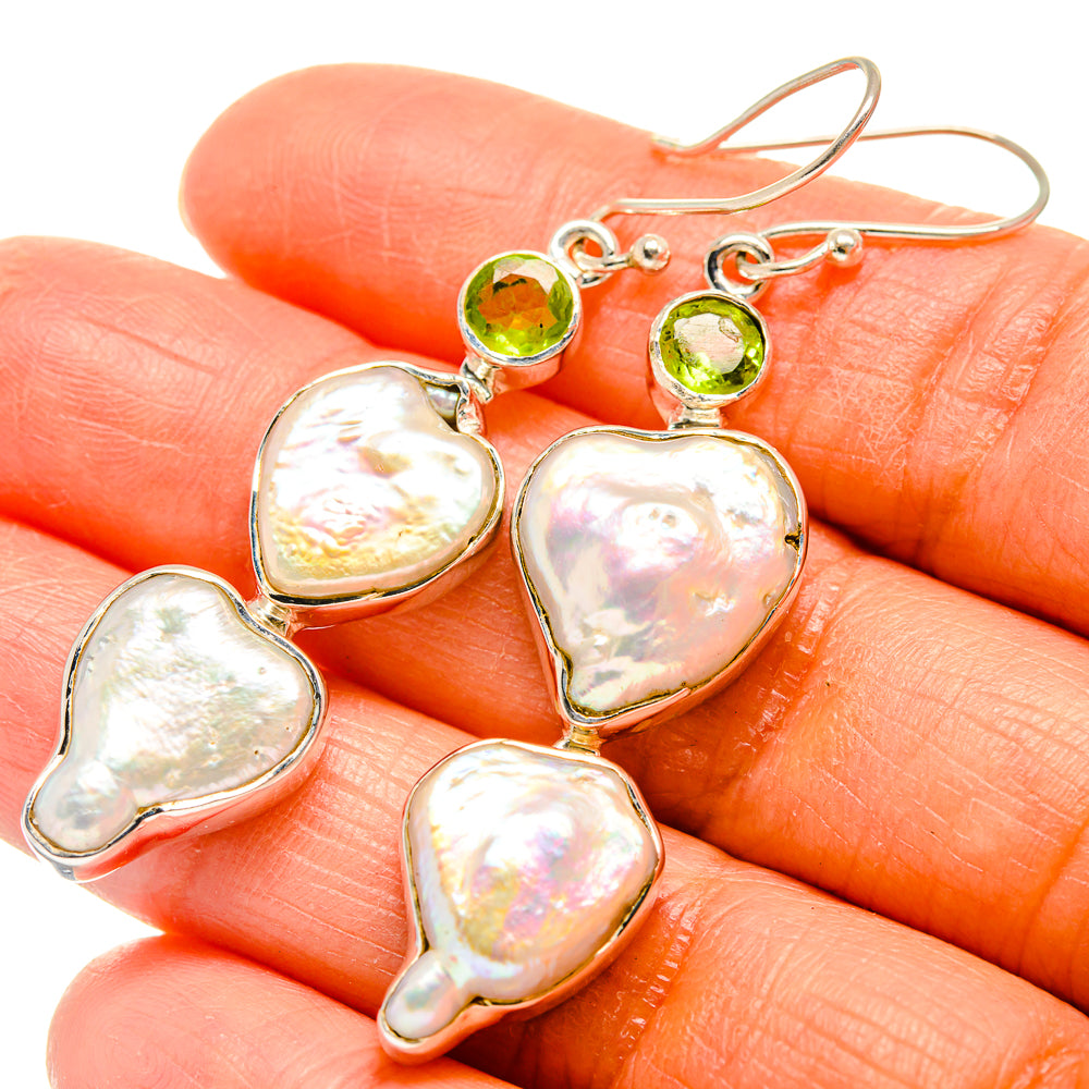 Mother Of Pearl Earrings handcrafted by Ana Silver Co - EARR425768