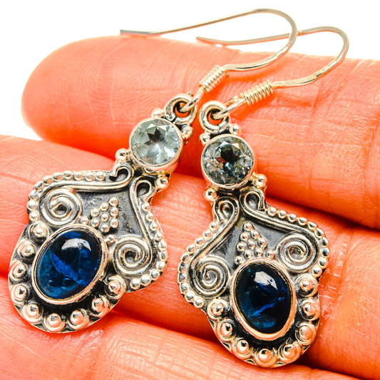 Blue Tourmaline Earrings handcrafted by Ana Silver Co - EARR425769