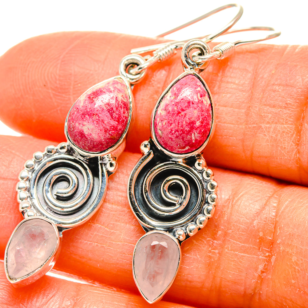 Thulite Earrings handcrafted by Ana Silver Co - EARR425774