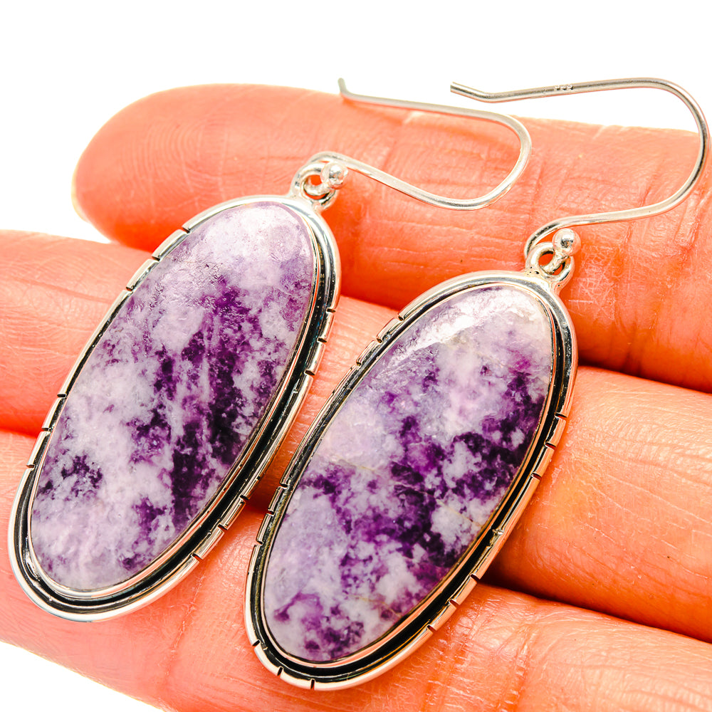 Charoite Earrings handcrafted by Ana Silver Co - EARR425778