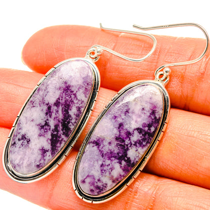 Charoite Earrings handcrafted by Ana Silver Co - EARR425778