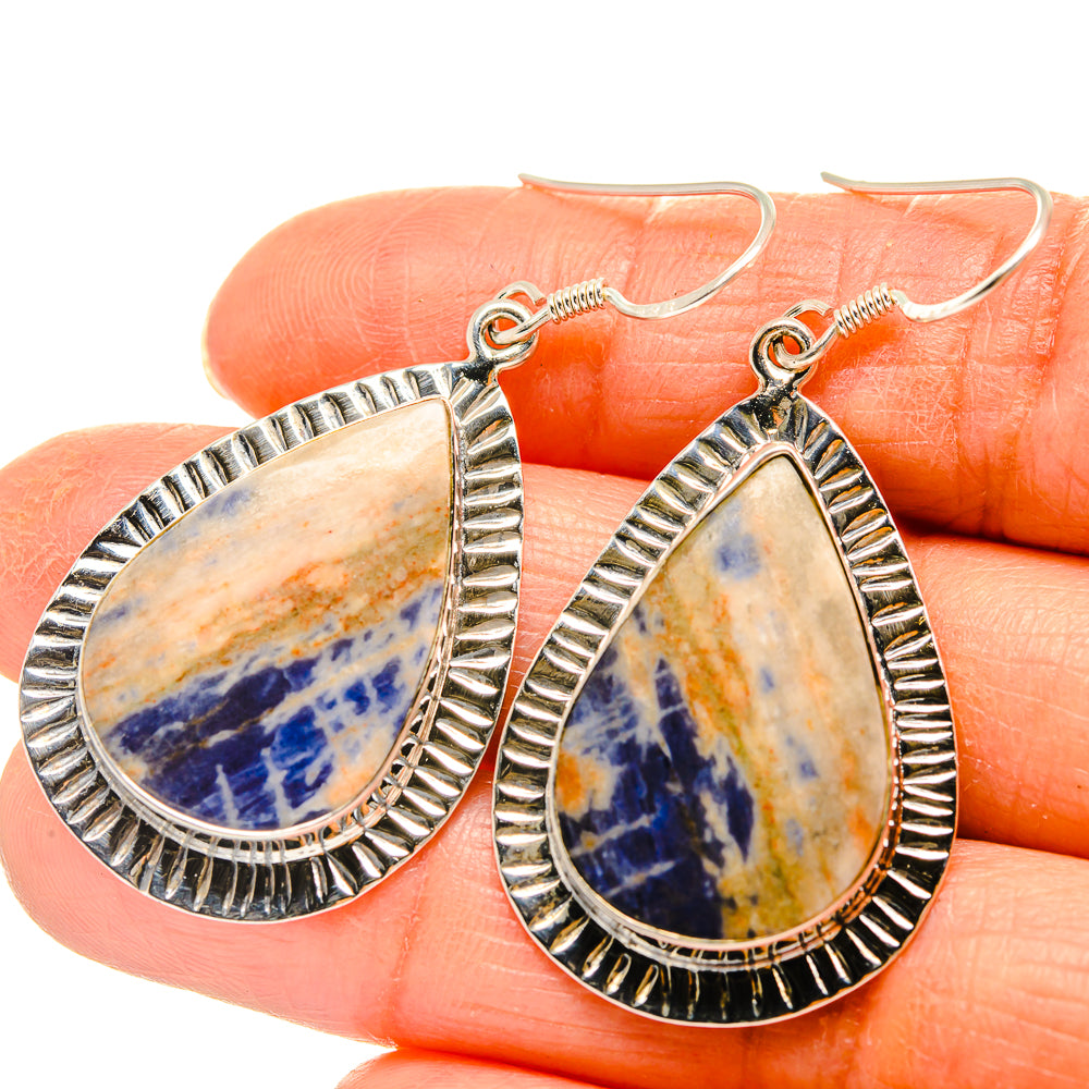 Sodalite Earrings handcrafted by Ana Silver Co - EARR425779
