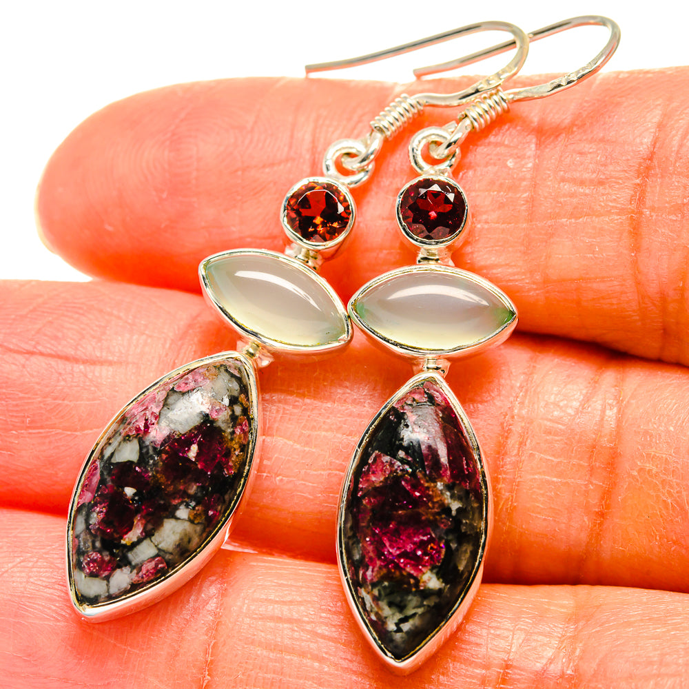 Russian Eudialyte Earrings handcrafted by Ana Silver Co - EARR425787