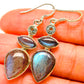Labradorite Earrings handcrafted by Ana Silver Co - EARR425798