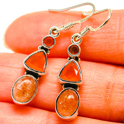 Sunstone Earrings handcrafted by Ana Silver Co - EARR425799