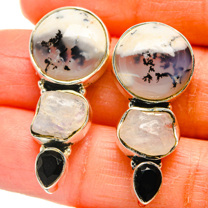 Dendritic Opal Earrings handcrafted by Ana Silver Co - EARR425801