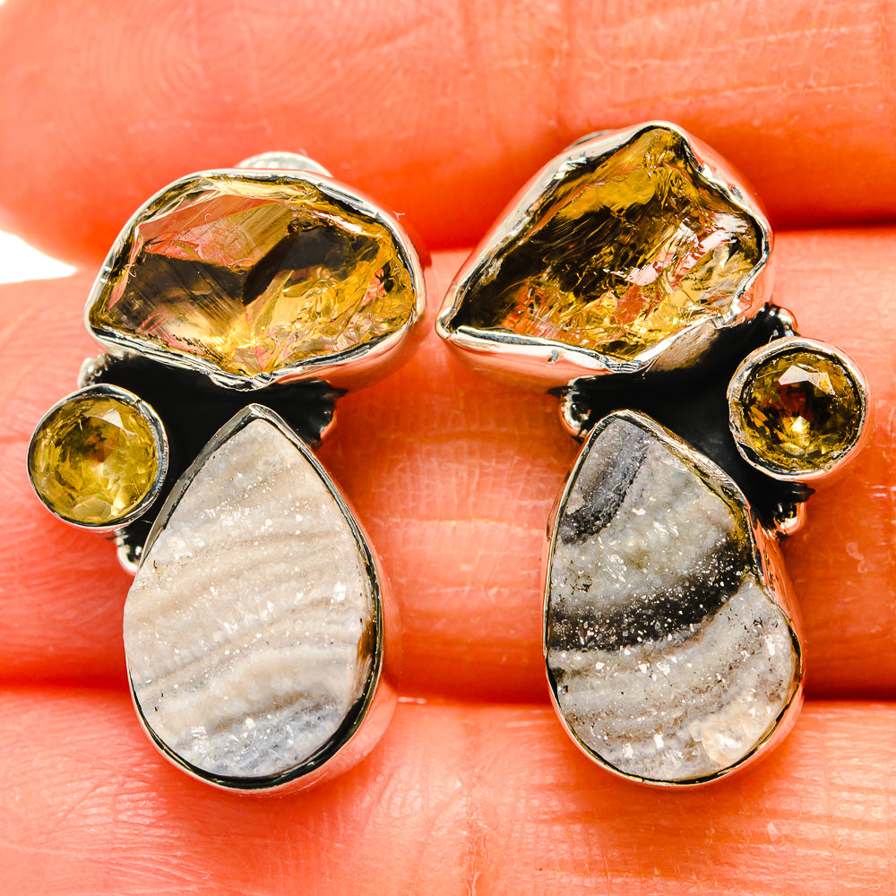 Desert Druzy Earrings handcrafted by Ana Silver Co - EARR425802
