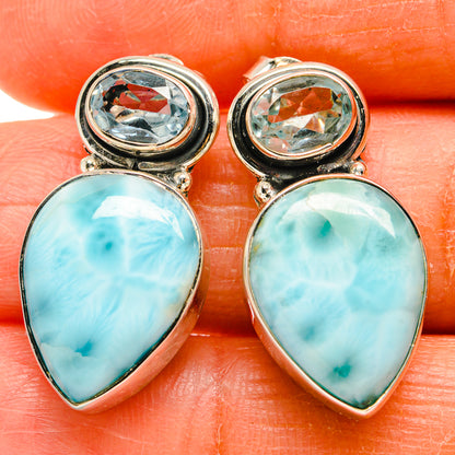 Larimar Earrings handcrafted by Ana Silver Co - EARR425803