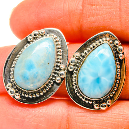 Larimar Earrings handcrafted by Ana Silver Co - EARR425805