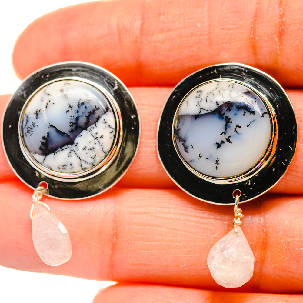 Dendritic Opal Earrings handcrafted by Ana Silver Co - EARR425811