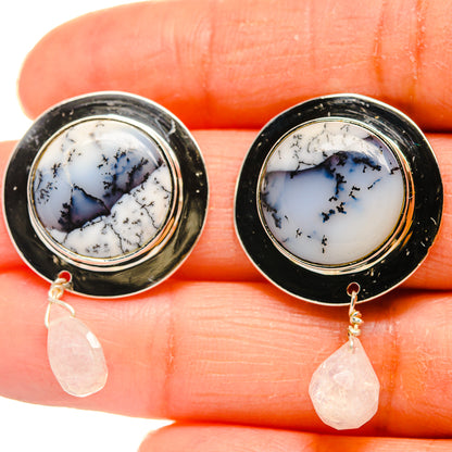 Dendritic Opal Earrings handcrafted by Ana Silver Co - EARR425811