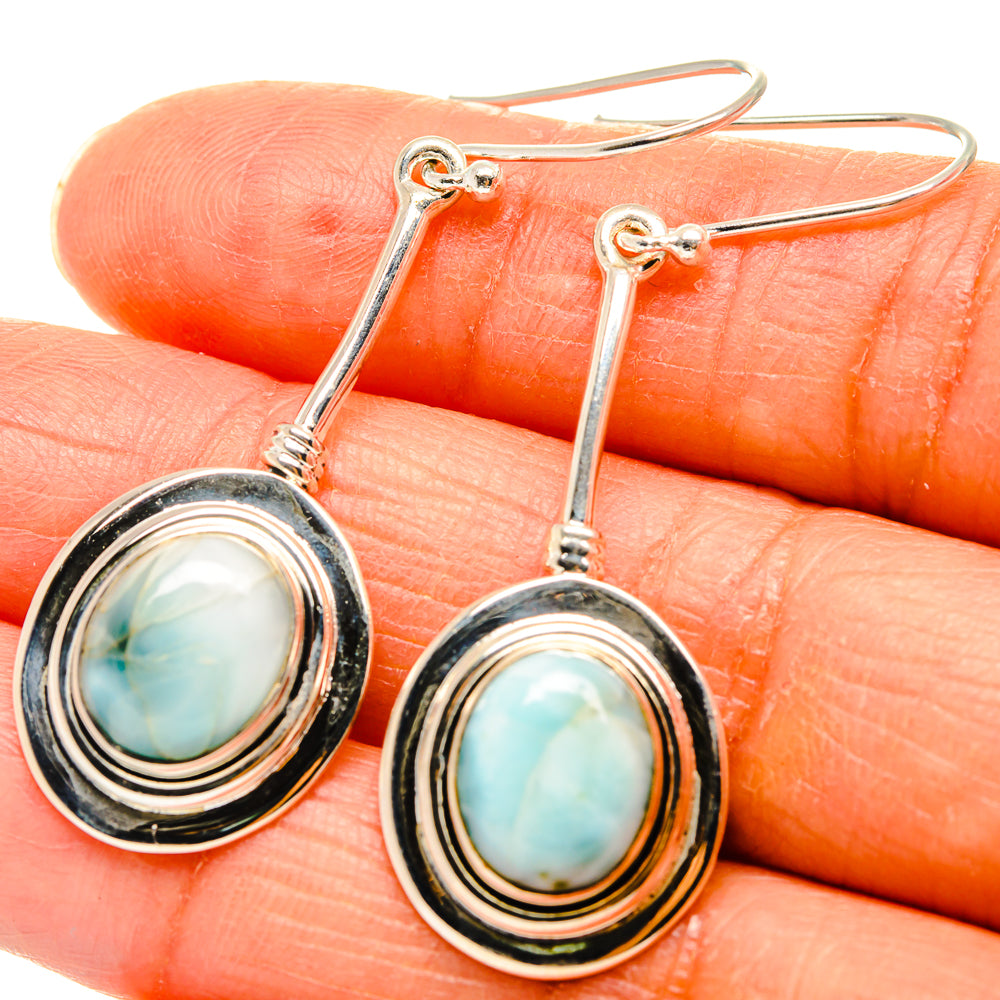Larimar Earrings handcrafted by Ana Silver Co - EARR425818