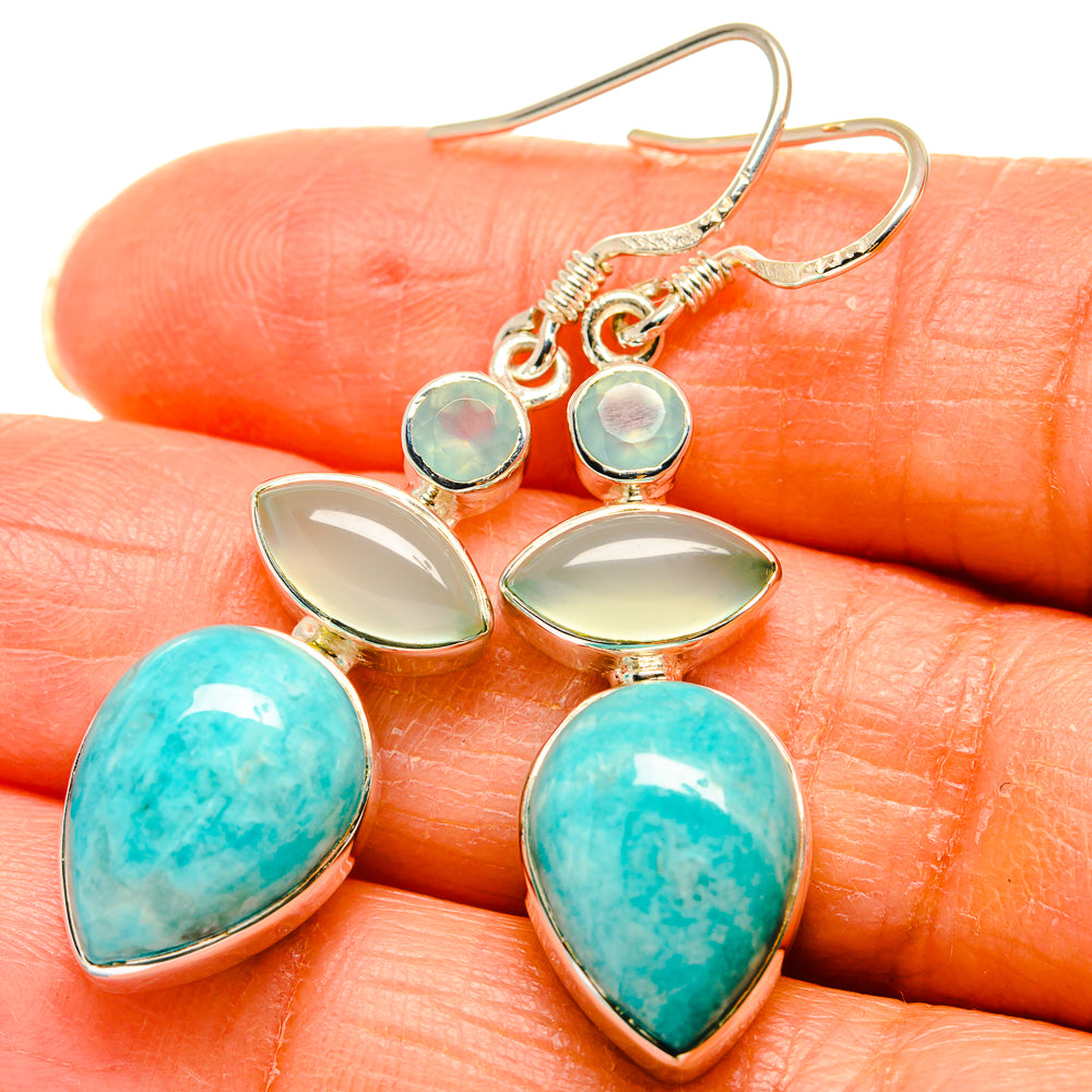 Amazonite Earrings handcrafted by Ana Silver Co - EARR425819