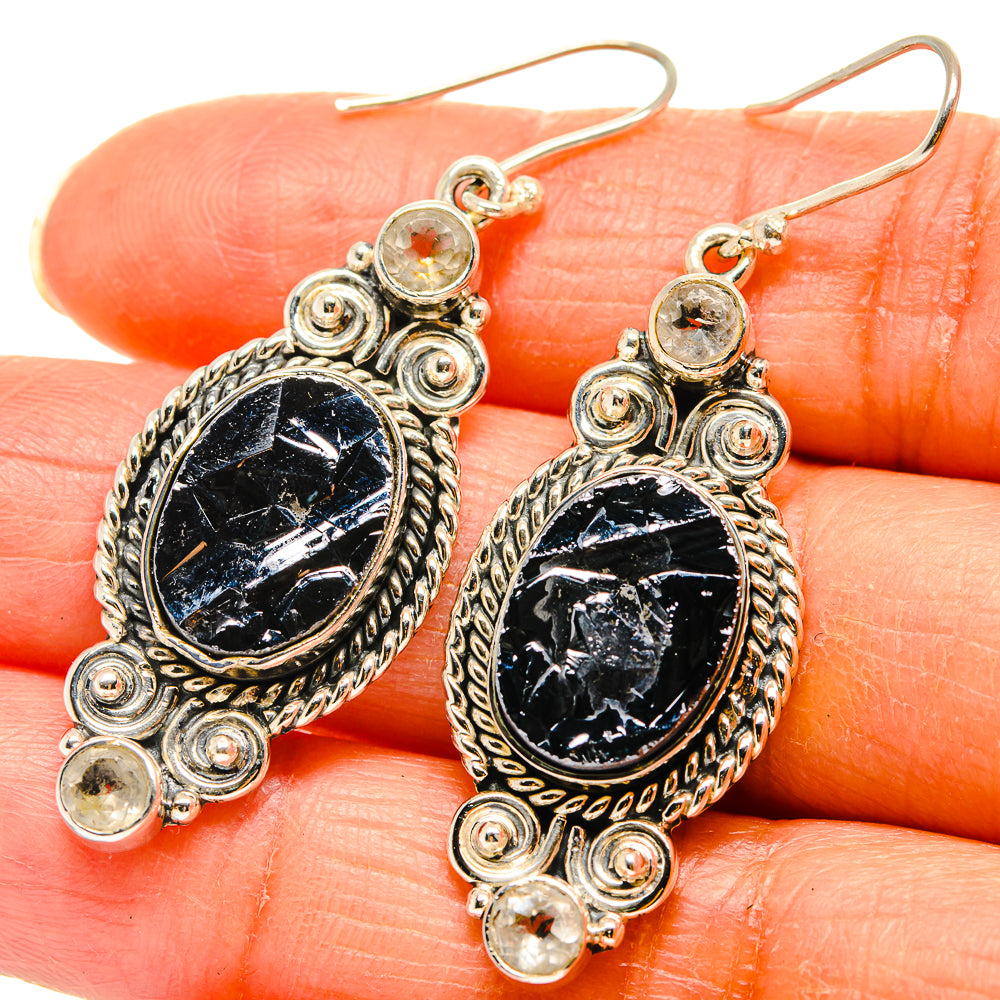 Shungite Earrings handcrafted by Ana Silver Co - EARR425829