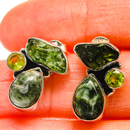 Seraphinite Earrings handcrafted by Ana Silver Co - EARR425843