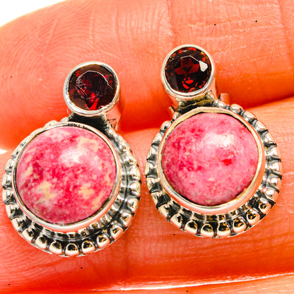 Thulite Earrings handcrafted by Ana Silver Co - EARR425845