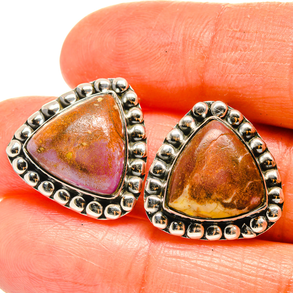 Phosphosiderite Earrings handcrafted by Ana Silver Co - EARR425849