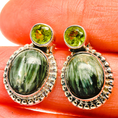 Seraphinite Earrings handcrafted by Ana Silver Co - EARR425854