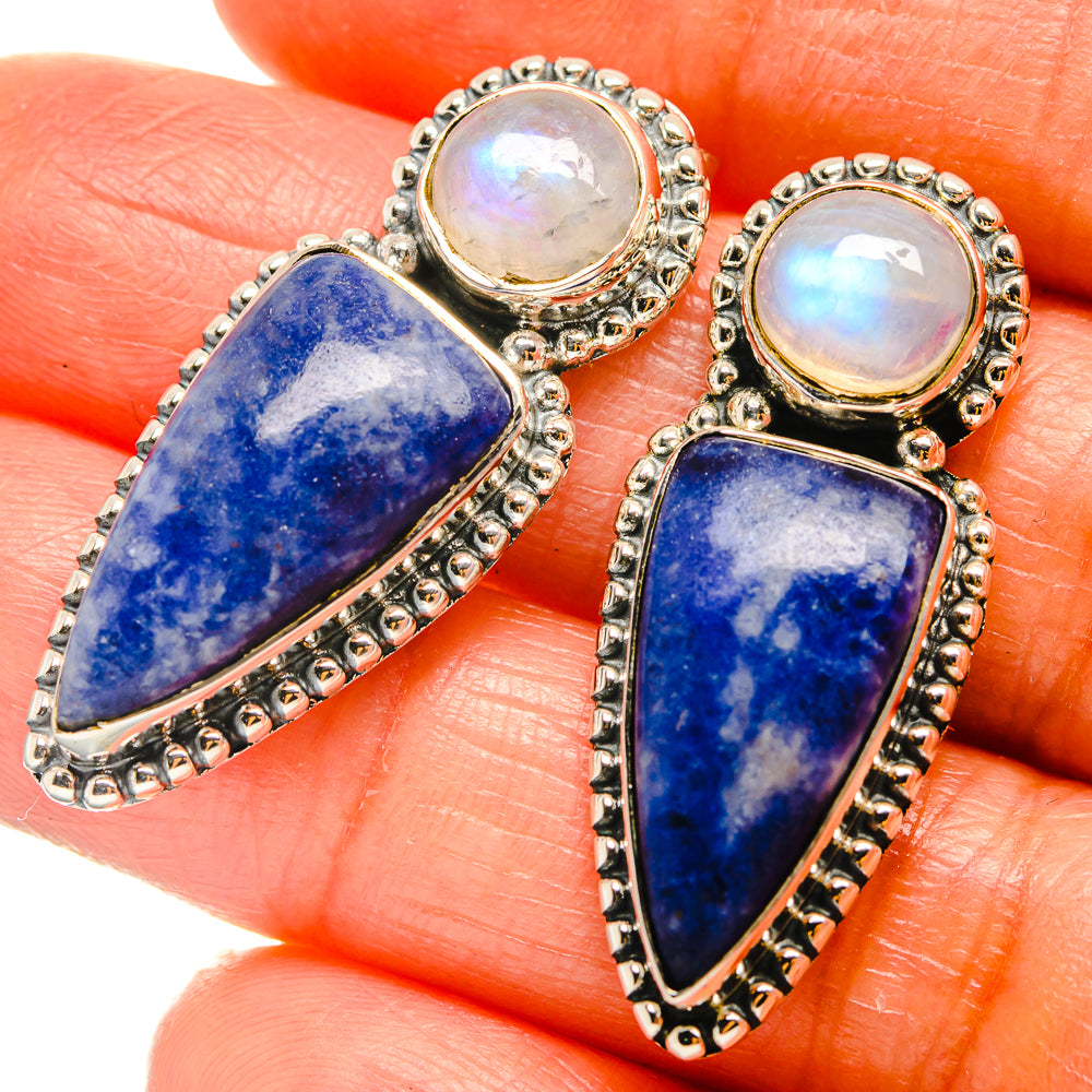 Sodalite Earrings handcrafted by Ana Silver Co - EARR425855