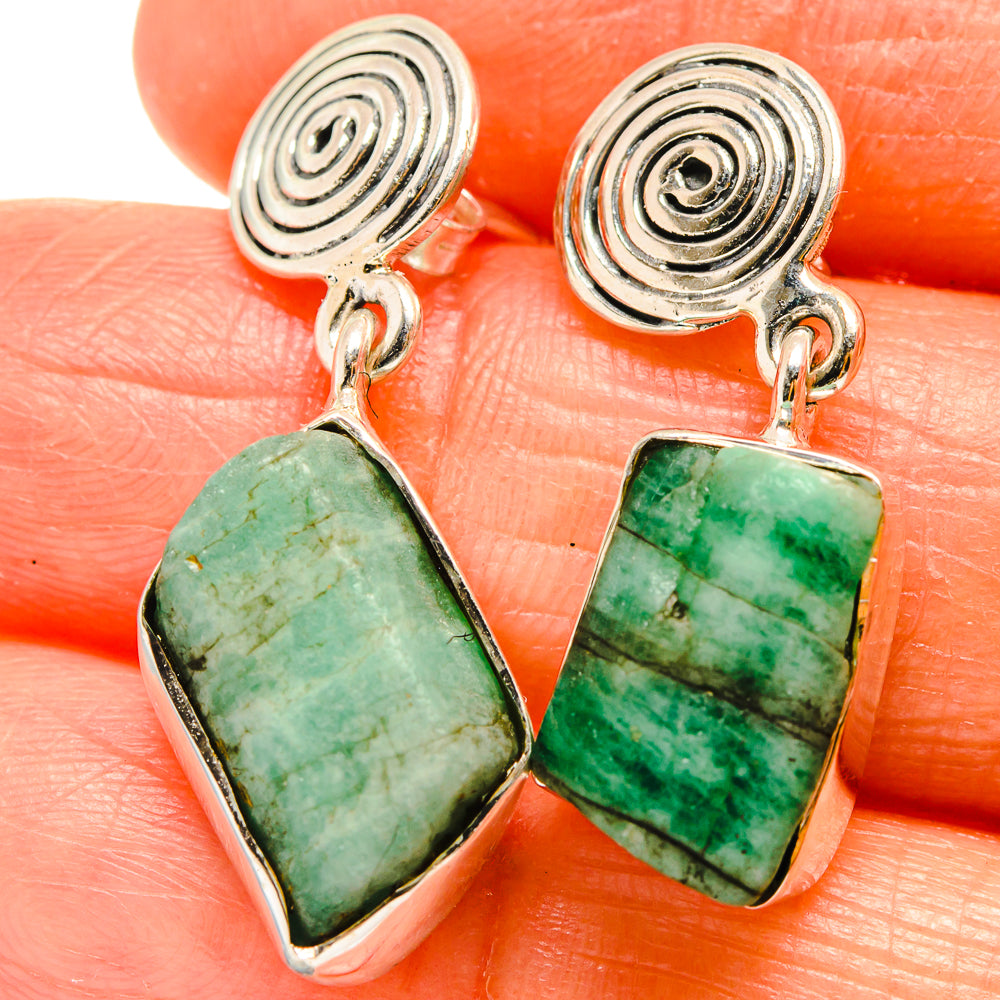 Chrysoprase Earrings handcrafted by Ana Silver Co - EARR425861