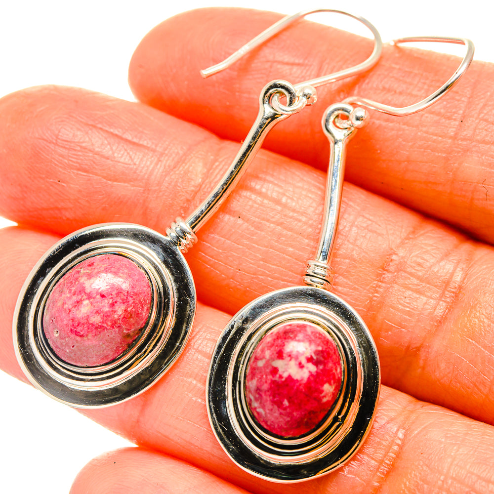 Thulite Earrings handcrafted by Ana Silver Co - EARR425862