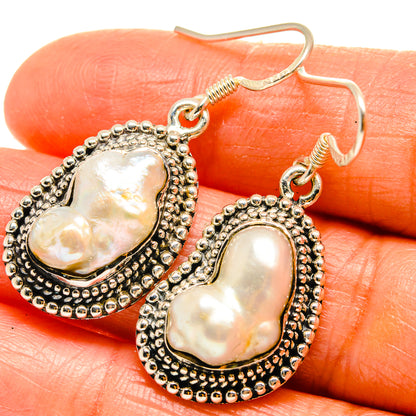 Mother Of Pearl Earrings handcrafted by Ana Silver Co - EARR425865